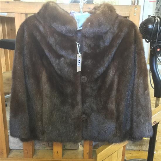 Dark brown mink jacket